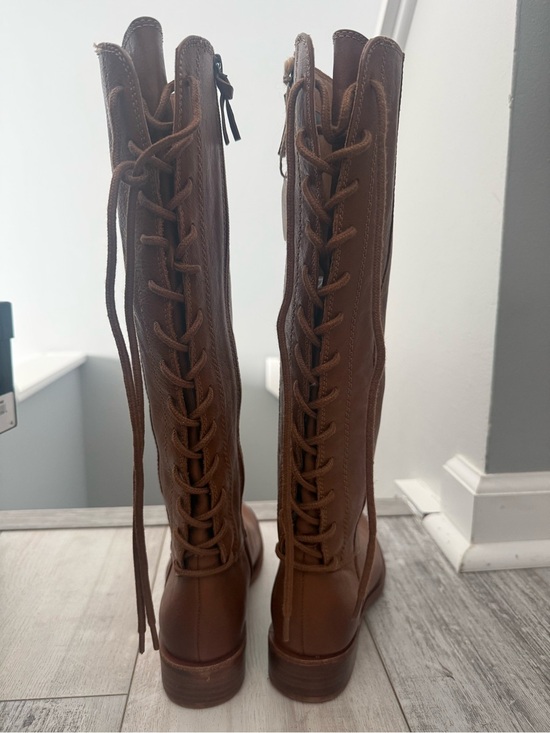 Sofft Shoes - Sofft Brown Leather Lace-Back Riding Boots Size 6 NWT